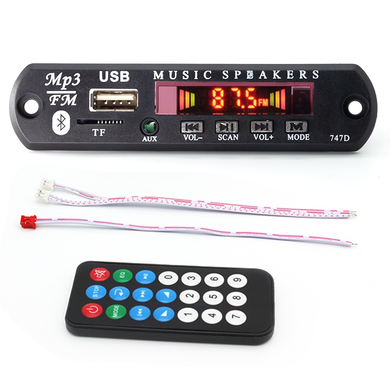Vhdd โมดูลถอดรหัสเครื่องเล่น MP3 วิทยุ FM บลูทูธ 5.0 2*3W สําหรับรถยนต์