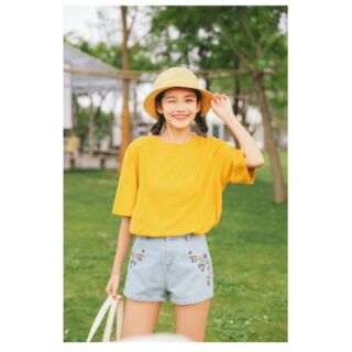 เสื้อทรง OverSize สีเหลืองมัสตาส