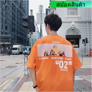 เสื้อยืดคอกลม แขนสั้น พิมพ์ลายตัวอักษร ทรงหลวม ใส่สบาย โอเวอร์ไซซ์ แฟชั่น สําหรับผู้ชาย