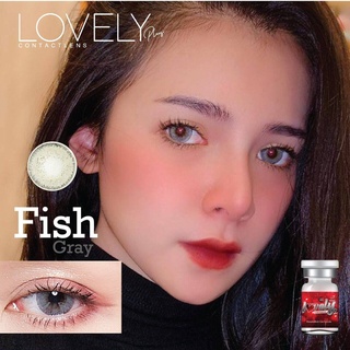 💋 สุดปัง มีค่าสายตา 💋 Lovely Fish Gray Brown บิ๊กอาย สุดปัง คอนแทคเลนส์ รายเดือน มีอย แถมตลับฟรี เลนส์นิ่ม สวยปังมาก