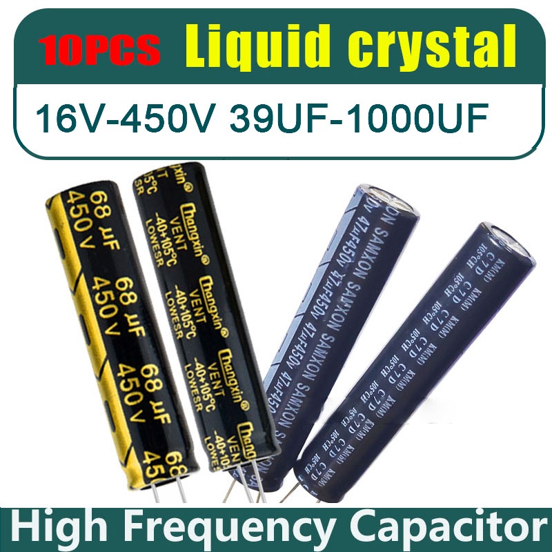 5-10PCS 16V 25V 35V 400V 450V LCD แหล่งจ่ายไฟทั่วไป Strip Electrolysis อลูมิเนียม Electrolytic Capac