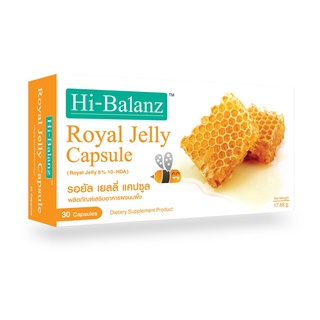 [จัดส่งเร็วใน 24 ชม.] Hi-Balanz Royal Jelly Capsule รอยัล เยลลี่ แคปซูล 1 กล่อง 30 แคปซูล Exp. 01/08/2024