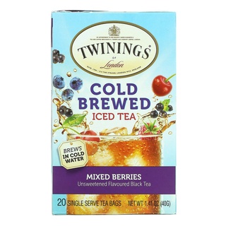 (พร้อมส่งทันที) ชา ทไวนิงส์ Twinings, ชาเบอรี่รวม ชาเย็น หอม อร่อยชื่นใจ Cold Brewed Iced Tea, Mixed Berries 20 ซอง