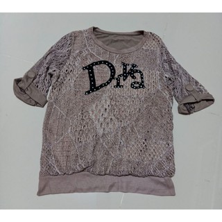 เสื้อใส่สวยอุ่นๆสีโอวัลติน งานแต่งคำDiva