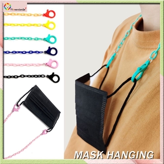 Plastic Mask Hanging Rope Necklace Face Mask Lanyard Mask Glasses Holder Traceless Ear Hanging Rope Two Hooks เชือกเส้นเล็กมาส์กSpot cross-border windproof rope mask lanyard adjustable hat with belt chin หน้ากากผ้ามีสายคล้อง,แมสคล้องคอสายปรับได้,แมส3D สาย