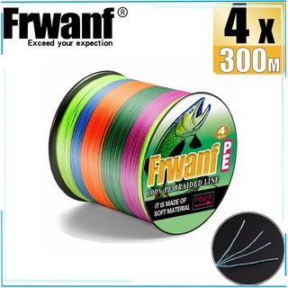 สายถัก Tali pancing frwanf 300M สุดยอดพลัง Dyneema สายการประมงถัก PE สาย6-100LB