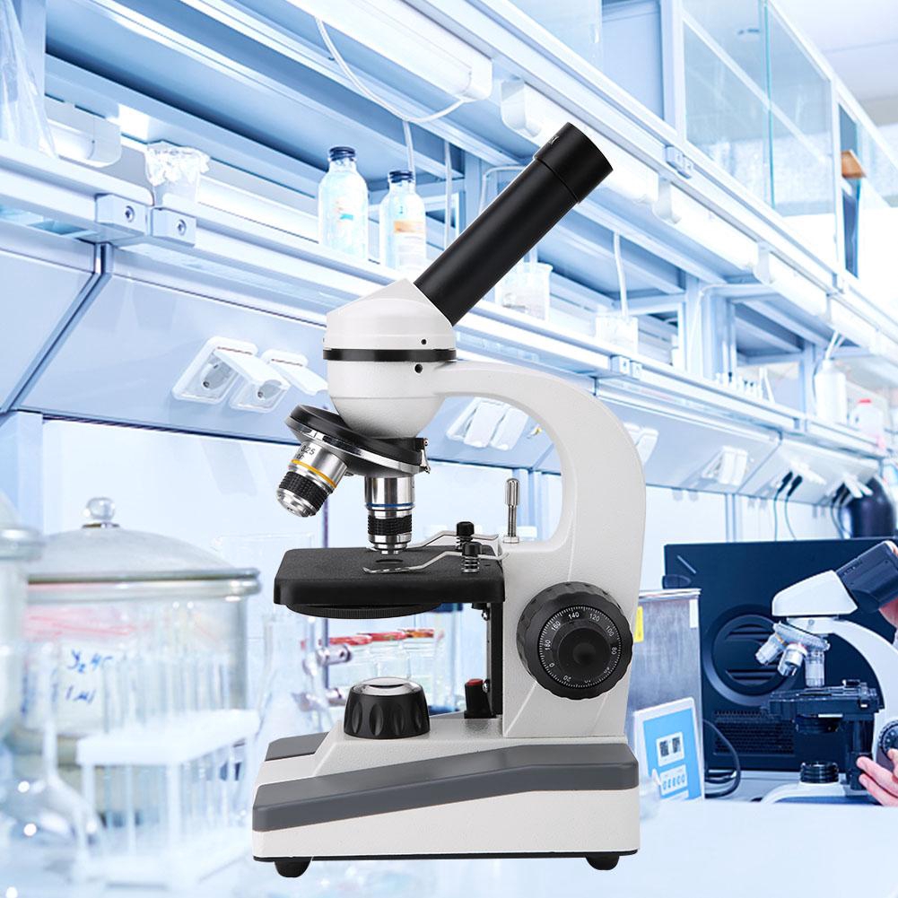WF10X 40-640X Metal Platform Monocular Biological Microscope Led Light ...