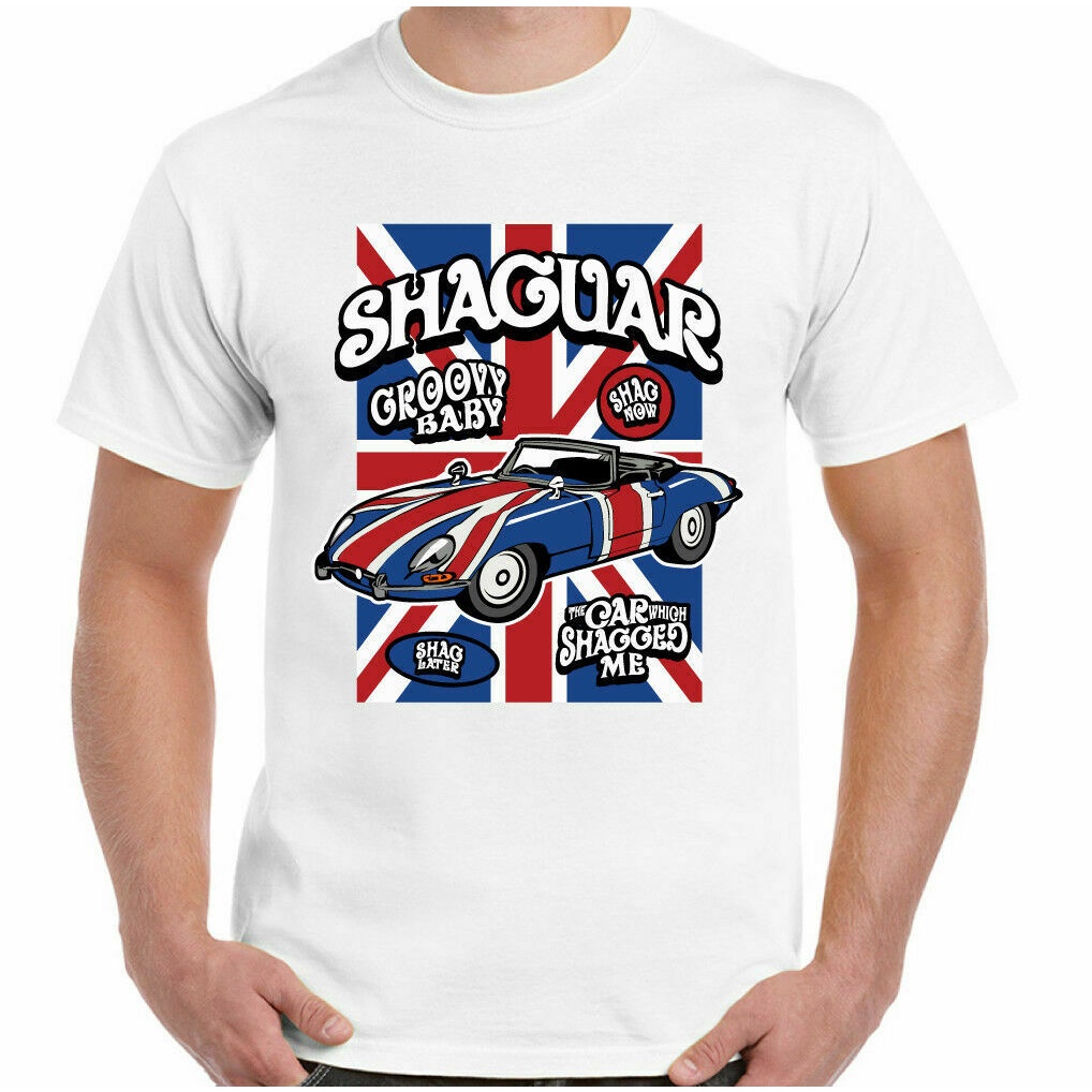 ขายดี เสื้อยืดคลาสสิก พิมพ์ลาย Austin Powers Shaguar Lustige James Bond HOllhe49CPnfke63