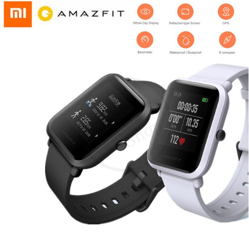 Xiaomi Huami AMAZFIT bip นาฬิกาข้อมืออัจฉริยะกันน้ำ นาฬิกาออกกำลังกาย (ประกันศูนย์ไทย 1 ปี)