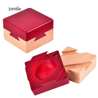 JL_Mini Wooden Brain Teaser Secret Gift Box Pattern Intelligence Game Kids Puzzle Toy