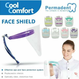 หน้ากากface shieldแบบเบา ใส่สบาย ไม่หนักหน้าใส่ได้ทั้งวัน 1ชุดประกอบด้วยโครงหมวก1อัน+แผ่นเฟรชชิล2แผ่น