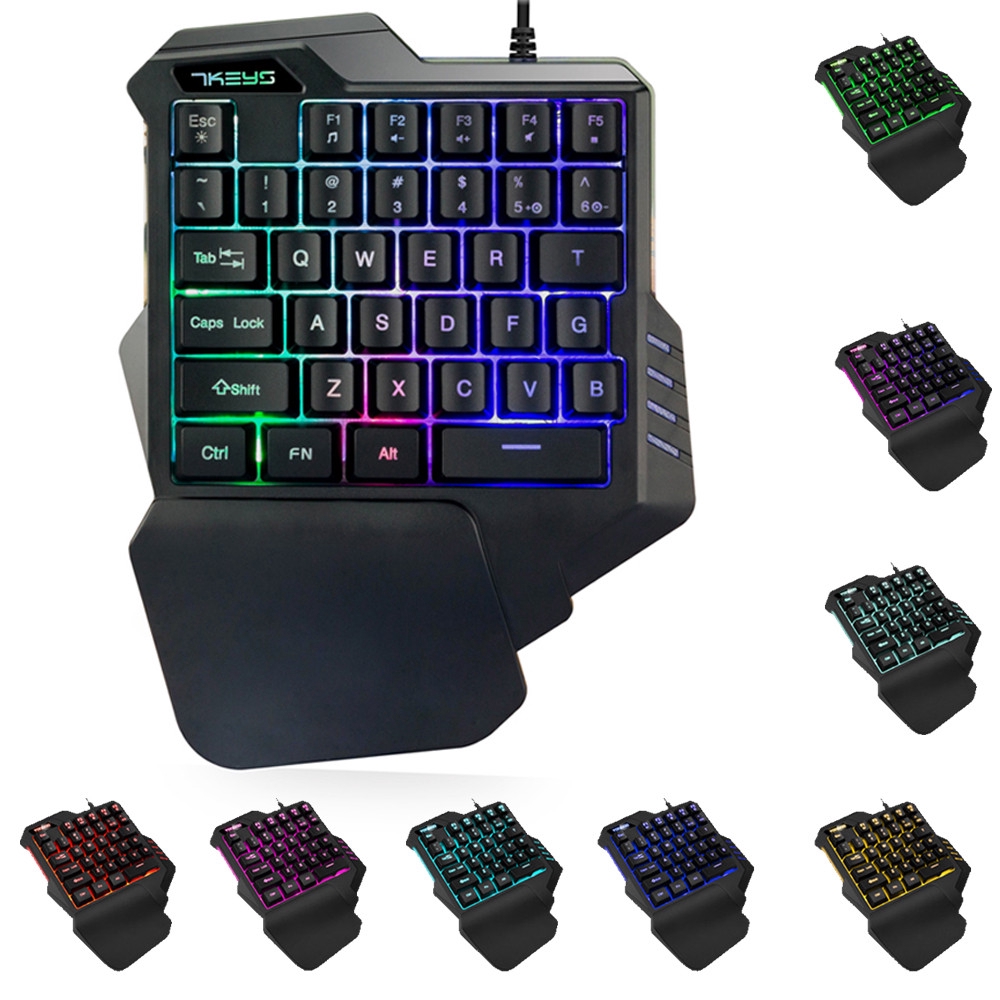 chronic☺G30 Wired Gaming Keypad LED Backlight 35 Keys One-handed ...