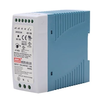Mdr-60 24V 60W Din Rail พาวเวอร์ซัพพลาย Ac-Dc ไดร์เวอร์ควบคุมแรงดันไฟฟ้า COD