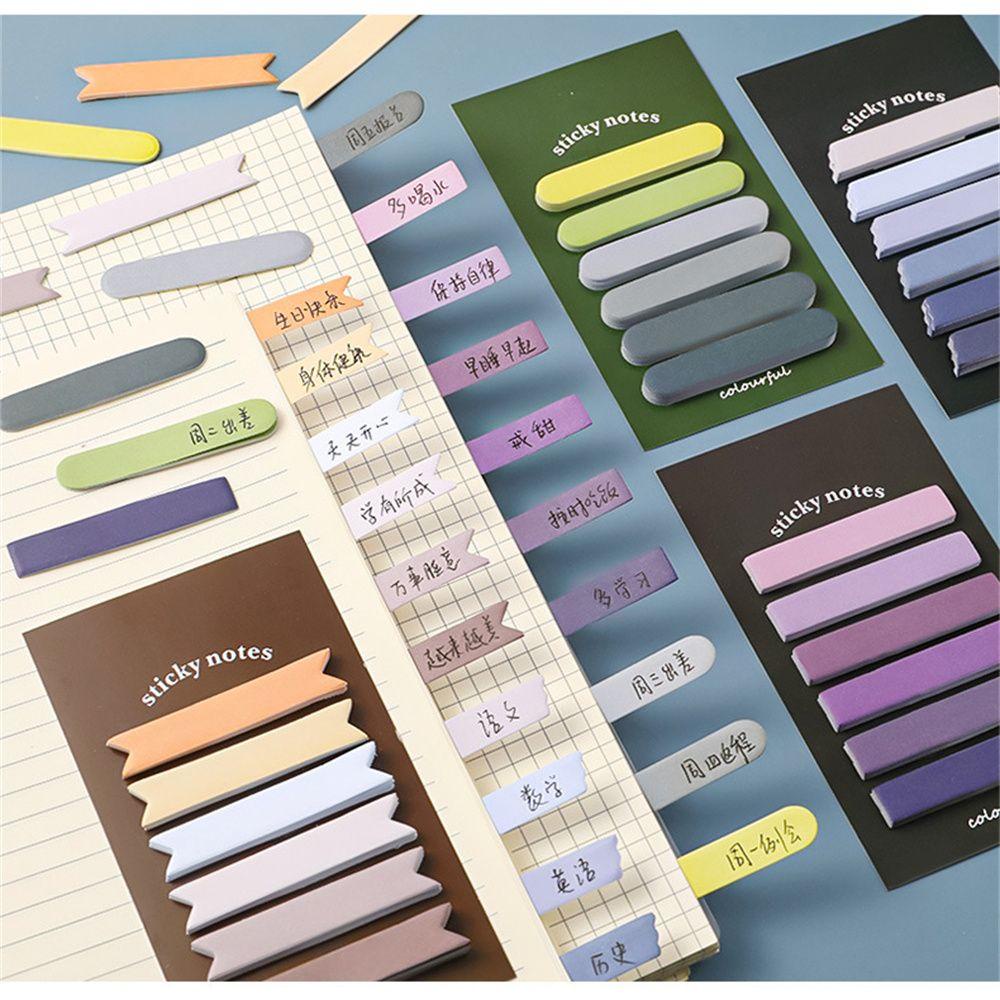 LONTIME 120 แผ่นบุ๊คมาร์ค Notepad อุปกรณ์การเรียนเครื่องเขียน ​สติ๊กเกอร์กระดาษ