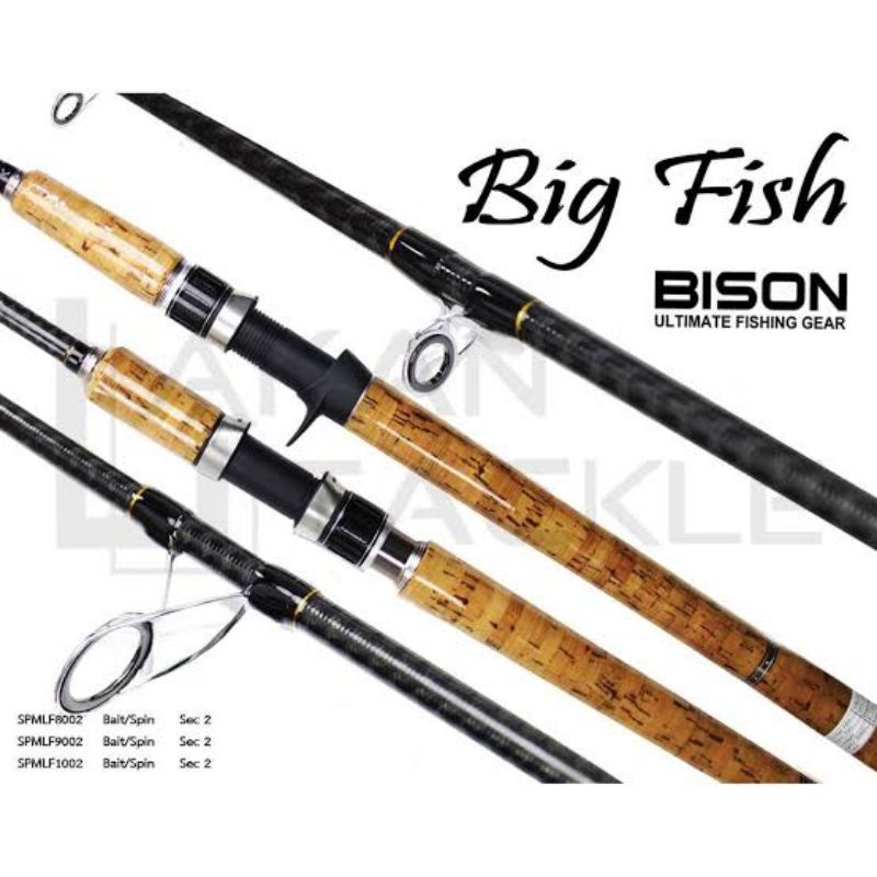 คันตกปลา สปินนิ่ง​ เบส Bison​ big fish​ 8 9 ฟุต​ กราไฟต์เหนียวทน