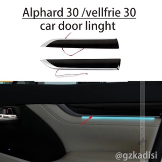 แผงไฟ LED ติดมือจับประตูด้านในรถยนต์ Alphard 30 vellfire 30(2015-2022) agh30 anh30 2 ชิ้น led light lamp แสง