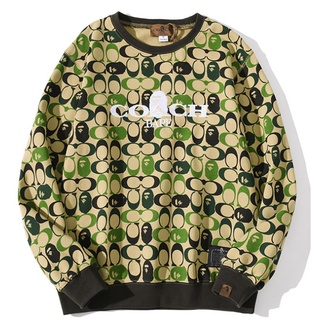 【มีสินค้า】ใหม่ BAPE เสื้อกันหนาว คอกลม ลายพราง ลําลอง สําหรับผู้ชาย ผู้หญิง