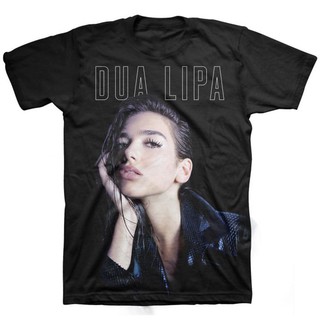 แขนสั้นcrew neckเสื้อยืดผ้าฝ้าย พิมพ์ลายอัลบั้มรูปภาพ Dua Lipa แบบเข้ารูป สําหรับผู้ชายS-XXXXL