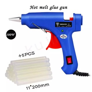 ปืนยิงกาวร้อน ปืนกาวแท่ง ปืนยิงกาว Super Hot Melt Glue Guns GT-10 100W สีน้ำเงิน kujiru