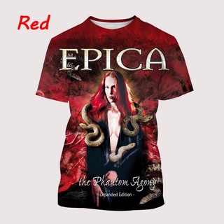 เสื้อยืด พิมพ์ลายวง Epica Metal 3 มิติ แฟชั่น สําหรับผู้หญิง และผู้ชาย