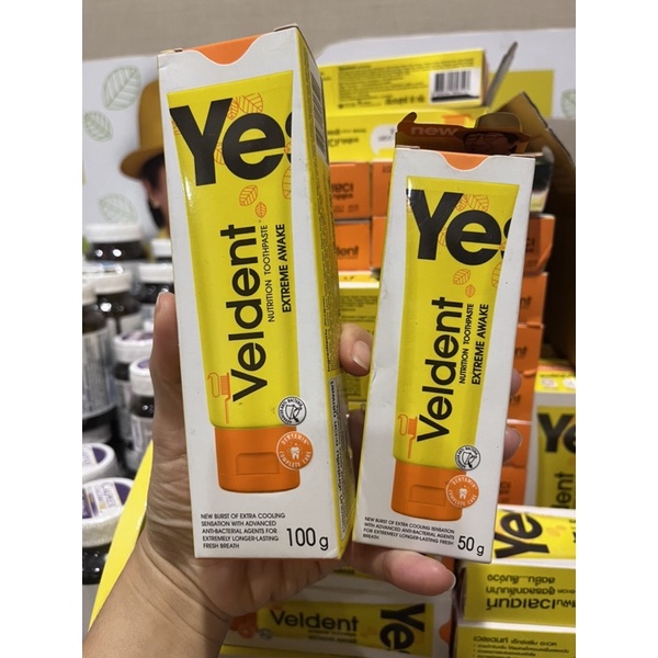ยาสีฟัน- VELDENT EXTREME AWAKE ยาสีฟัน เวลเดนด์ เอ็กซ์ตรีม  เหลืองของใหม่ exp2028