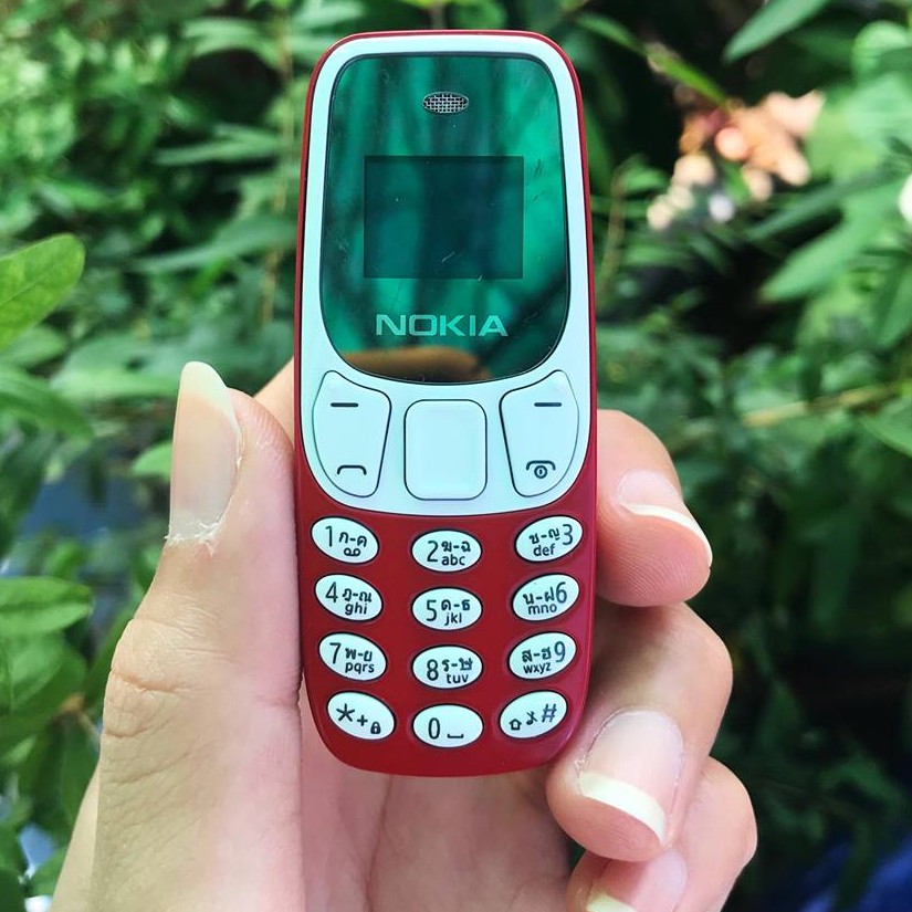 NOKIA  โทรศัพท์มือถือโนเกีย จิ๋ว (สีแดง) ใช้งานได้ 2 ซิม ปุ่มกด  รุ่นใหม่ 2027