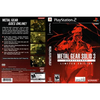 METAL GEAR SOLID 3 SUBSISTENCE LIMITED EDITION [PS2 US : DVD5 3 Discs]