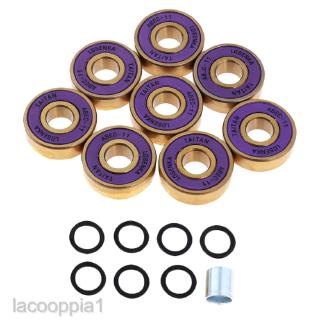 ลูกปืนไทเทเนียม abec 11 bearings 8 ชิ้นสําหรับสเก็ตบอร์ดสกูตเตอร์