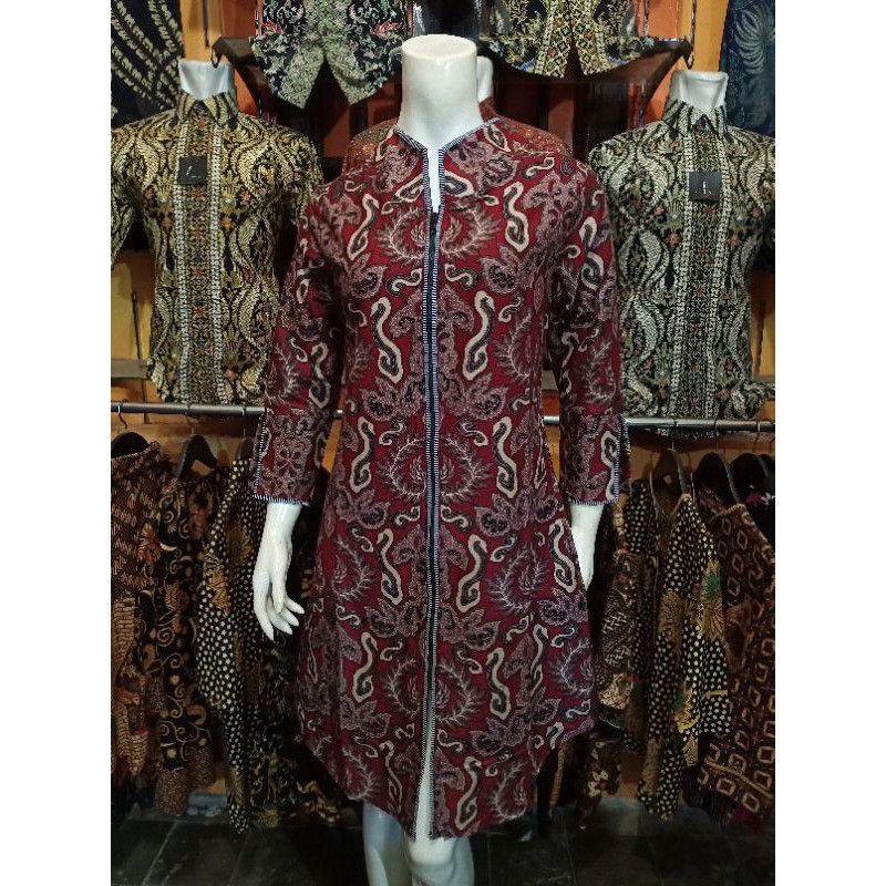 TRADITIONAL BATIK TUNIC BL-4 WONG RISKI JAYA SIZE ML XL XXL XXXL JUMBO