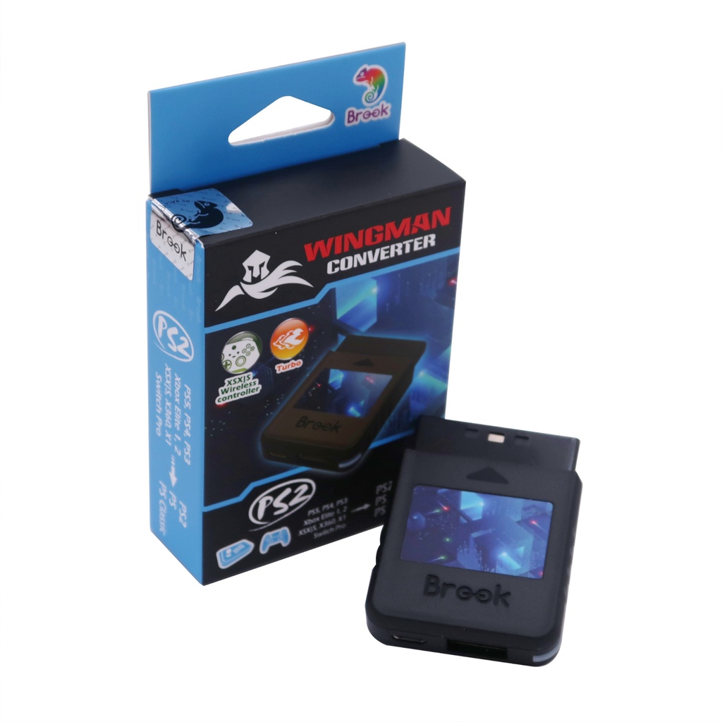 Brook Wingman PS2 Converter สำหรับ Xbox 360/Xbox One/XSX|S/Xbox Elite 1&2/PS5/PS4/PS3/Switch Pro Con