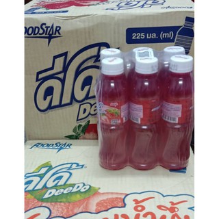 DeeDoน้ำผลไม้20%รสสตรอเบอร์รี่ ขนาด225ml. 6ขวด/1แพค