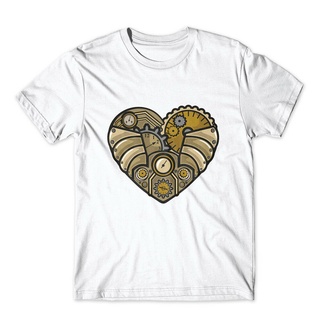 เสื้อผ้าผชส่งเร็ว เสื้อยืด พิมพ์ลายมังงะ Steampunk Heart คุณภาพดี สําหรับผู้ชายS-5XL