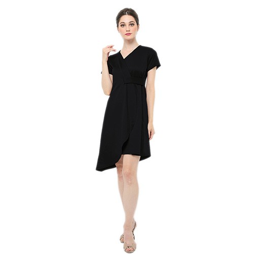 MILLE Kimmel ชุดเดรสต่อต้านริ้วรอยสีดําสําหรับผู้หญิง