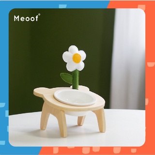 [🚚 พร้อมส่ง] meoof ชามอาหารสัตว์ Bear Bowl ชามอาหารแมว ชามข้าวแมว แผ่นรองชามอาหารสัตว์เลี้ยง