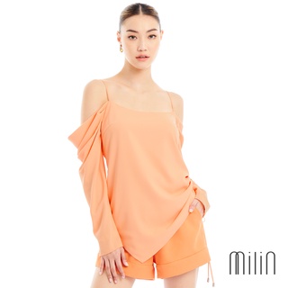 [MILIN] Gallant Top เสื้อแขนยาวสายเดี่ยวเปิดไหล่ Off shoulder long sleeves straps top