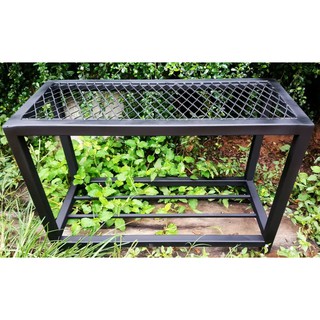 MPT Steel MPT-134 ชั้นวางของอเนกประสงค์ 2ชั้น สีดำด้าน 60x40cm ติดตะแกรงเหล็ก