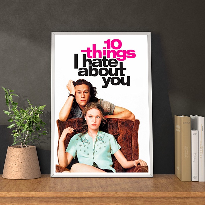 10 Things I Hate About You Poster (1999) Julia Stiles, Heath Ledger, ขนาด 33x48 cm
