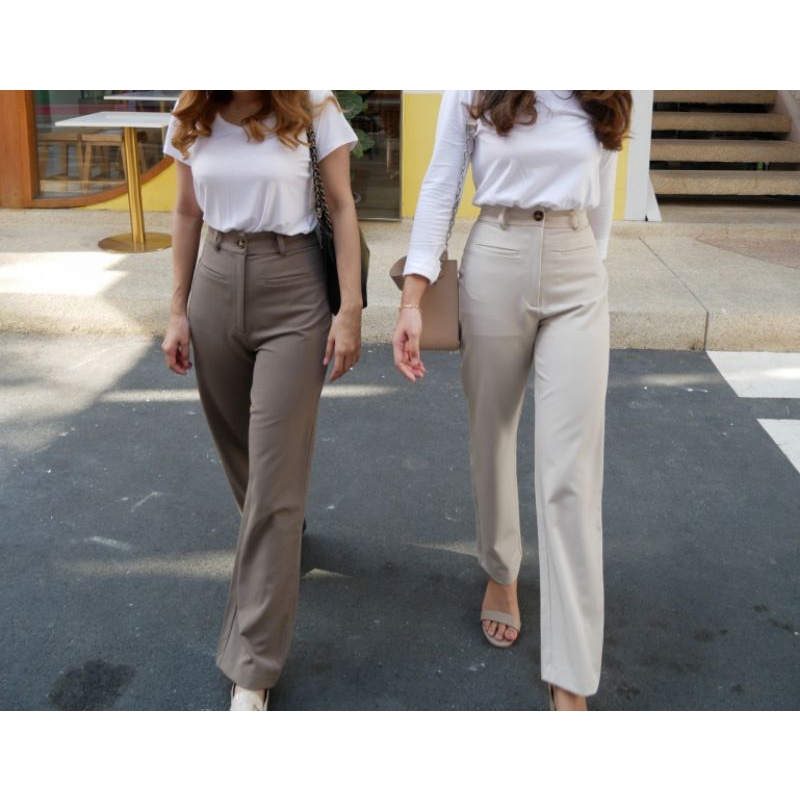 กางเกงรุ่น ​SCRUB TROUSERS(beige)