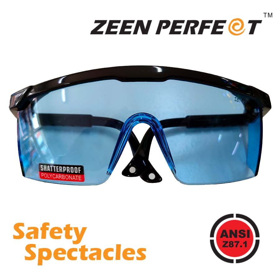 แว่นเซฟตี้ แว่นนิรภัย แว่นกันสะเก็ต แว่นตาเซฟตี้ แว่นกันลม แว่นกันฝุ่น  Safety Glasses Zeen Perfect รุ่น 9844Bl กรอบดำ-เล - 1Eehcabt09 - Thaipick