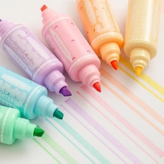 (สินค้าสำหรับแถม ตามเงื่อนไขเท่านั้น งดจำหน่าย )Chosch ปากกาไฮไลท์ 2 หัว 1 ด้าม ปากกาเน้นข้อความ Higlighter