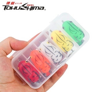 tokushima Ready Stock เหยื่อตกปลาพลาสติก รูปกบ สําหรับตกปลา 5 ชิ้น 4.5 ซม. / 7 กรัม