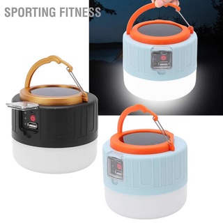 Sporting Fitness LED Camping Lantern Multifunction Solar Powered Outdoor Tent Lamp for Night Market Stall Emergency