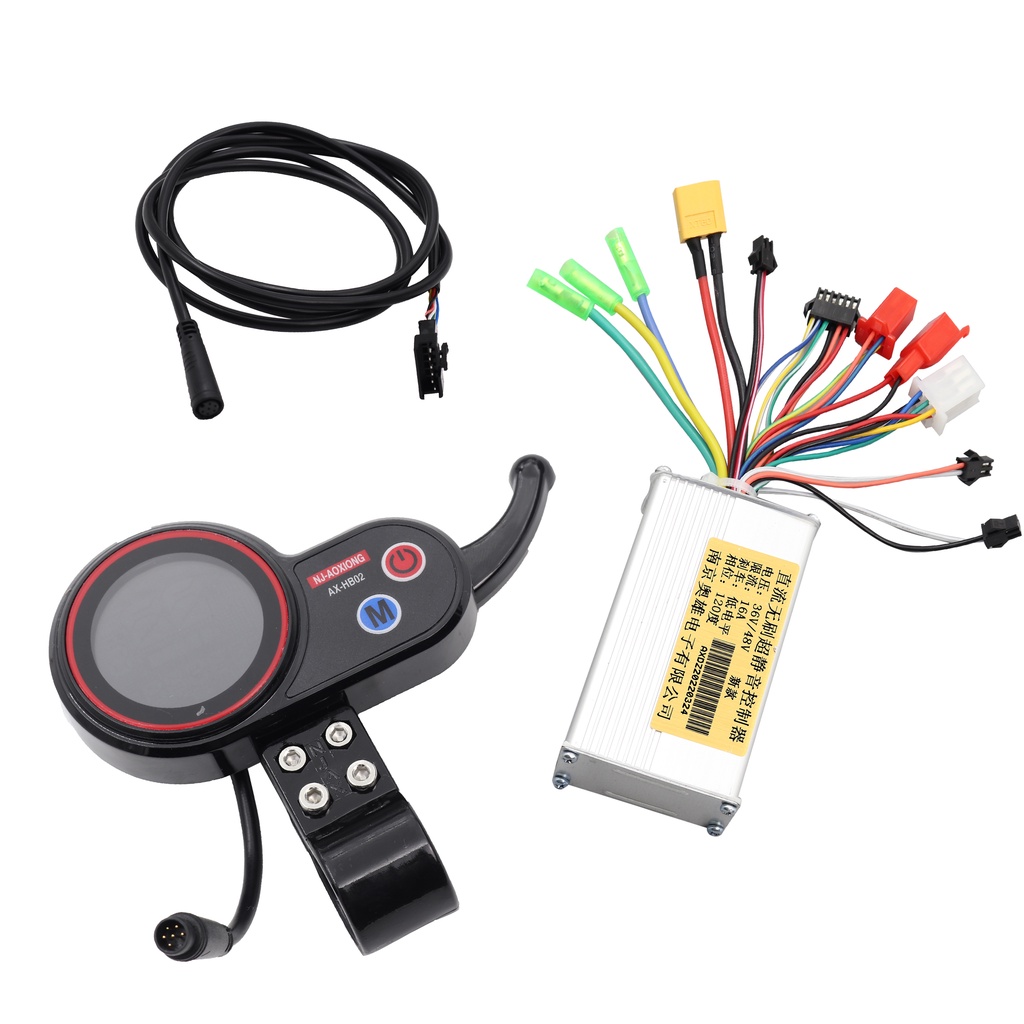 NJAX New Patt Brushless DC Motor Controller with LCD Acceleration Switch For 36V 48V 450W Electric Scooter and Electric