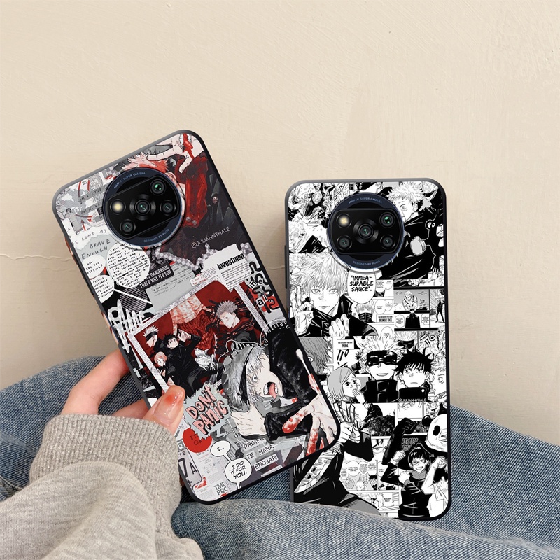 เคสโทรศัพท์มือถือแบบนิ่ม ผิวด้าน ลายการ์ตูนญี่ปุ่น Jujutsu Kaisen สําหรับ POCO X3 NFC X3 M3 M4 Pro R