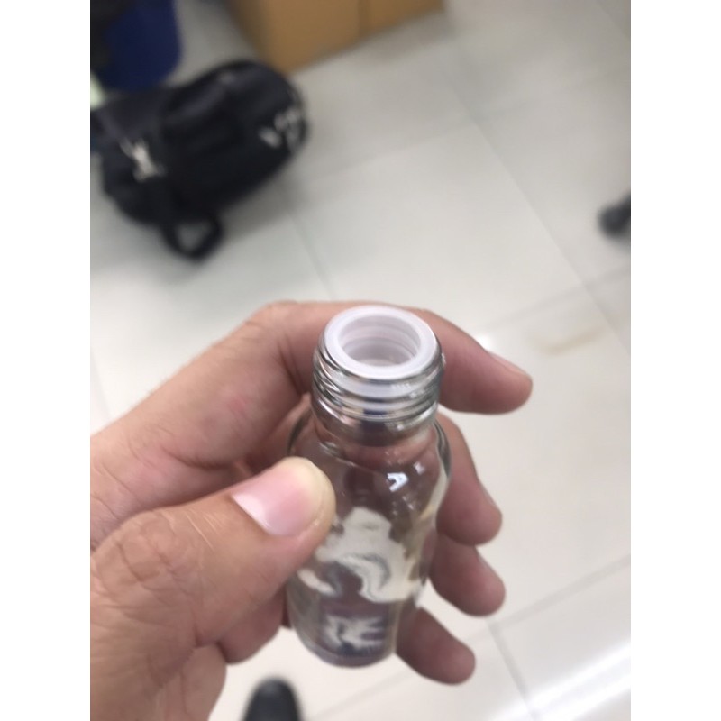 (แพ็ค 24 ใบ) ขวดแก้วสีชา/ใส 30 มล พร้อมฝาและจุกใน