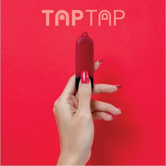 แท่งกดปุ่มอนามัย TAPTAP สีเลือดนก (แดงทึบ)(แถมฟรี ตัวเกี่ยวและสายคล้องคอ ภายในกล่อง)