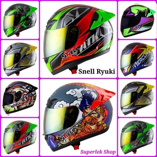 หมวกกันน็อค Snell Ryuki ใหม่ล่าสุด มีสปอยเลอร์หลัง ขนาดเบอร์L (วัดรอบศรีษะ58-60 Cm.) มาตรฐาน มอก.369-2557