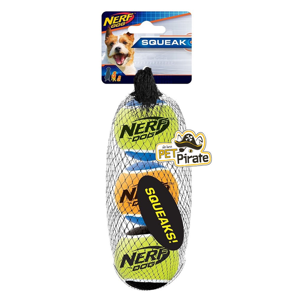 Nerf Dog ของเล่นหมา​ ลูกเทนนิส กัดมีเสียง ของเล่นสุนัข แบรนด์ดังจาก USA มี 4 ไซส์ ของเล่นบอล