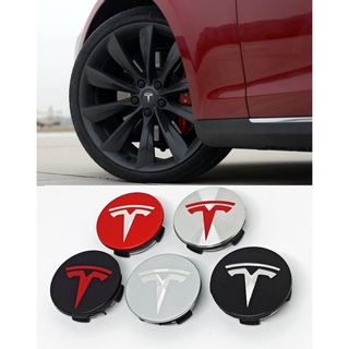 ฝาครอบดุมล้อรถยนต์ Tesla Logo 56 มม. 4 ชิ้น