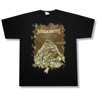 เสื้อยืดวินเทจเสื้อยืด พิมพ์ลายโครงกระดูก Megadeth Skeleton Pile Endgame สีดํา ขนาดใหญ่ สไตล์คลาสสิก ไม่ซ้ําใคร สําหรับผ